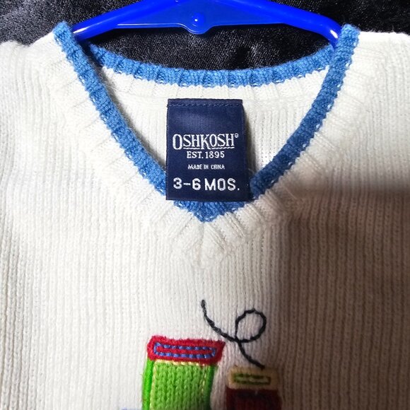 Y2K OshKosh Boat Sweater Vest – 3–6M - Picture 2 of 2